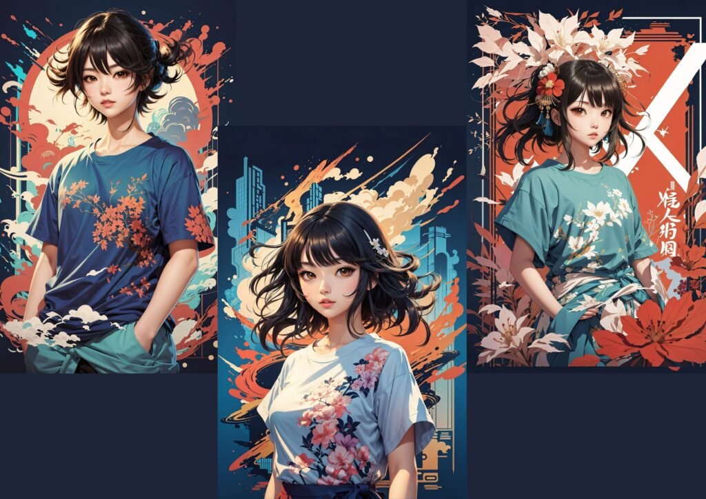 digital marketing examples - anime printed t-shirt